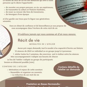 Atelier écriture - récit de vie